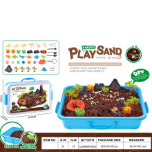 跨境沙盘游戏太空沙收纳套装黏土蛋糕工程车模型场景彩沙室内外玩