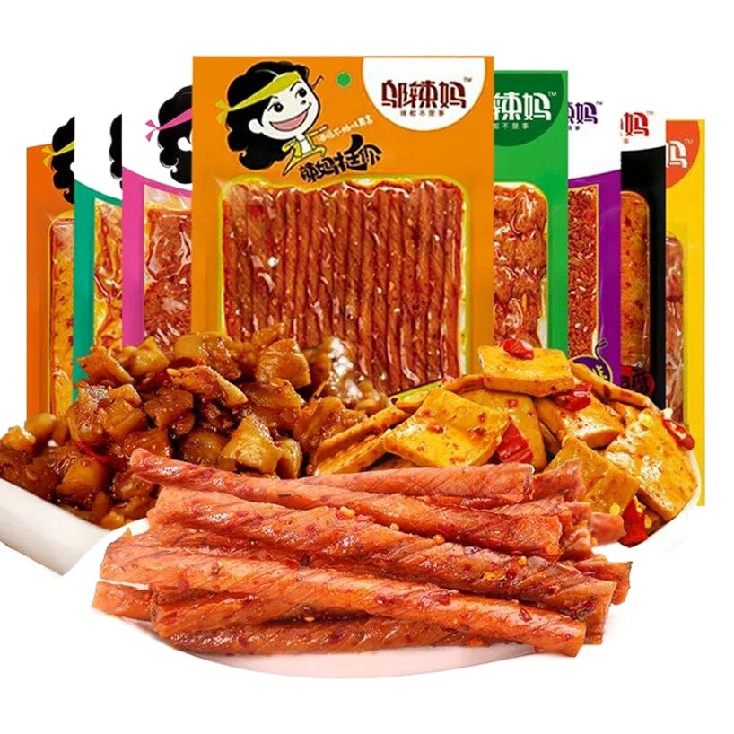 Ву Горячая мама Горячие полоски сушеные соевые творог повседневные пряные закуски сушеные соевые творожные продукты Вегетарианское говяжье сухожилие вино призрак рыба фасоль полоски