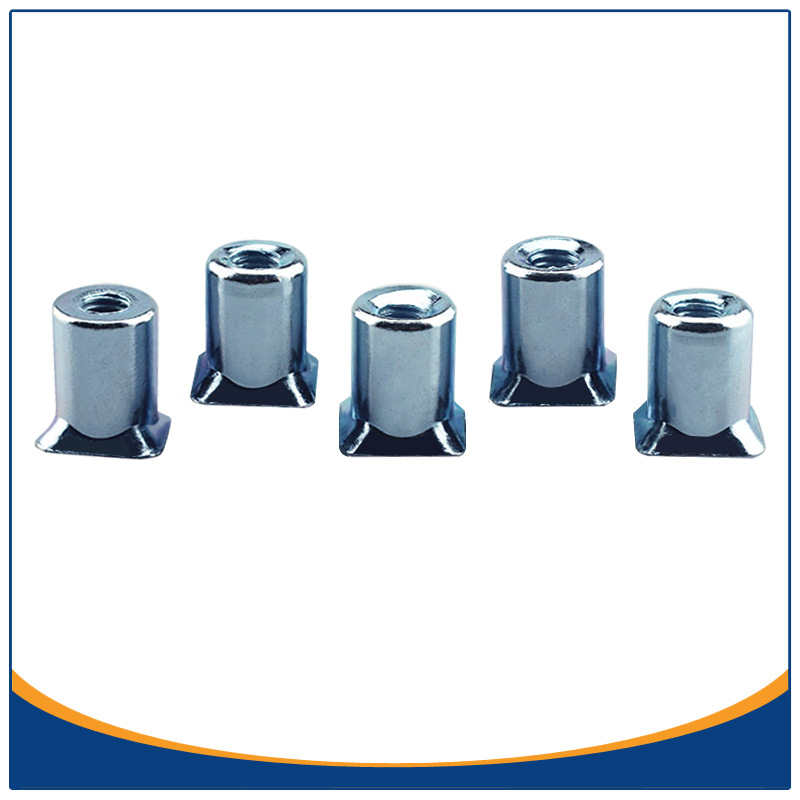 四方螺母东莞多工位冷镦厂家直销 φ9.8*M5*13方头内螺纹通孔铆钉