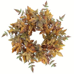 Fall Wreath Thanksgiving Wreath Home Window Mall Hotel Bar Door Hanging Decorations Artificial Wreath