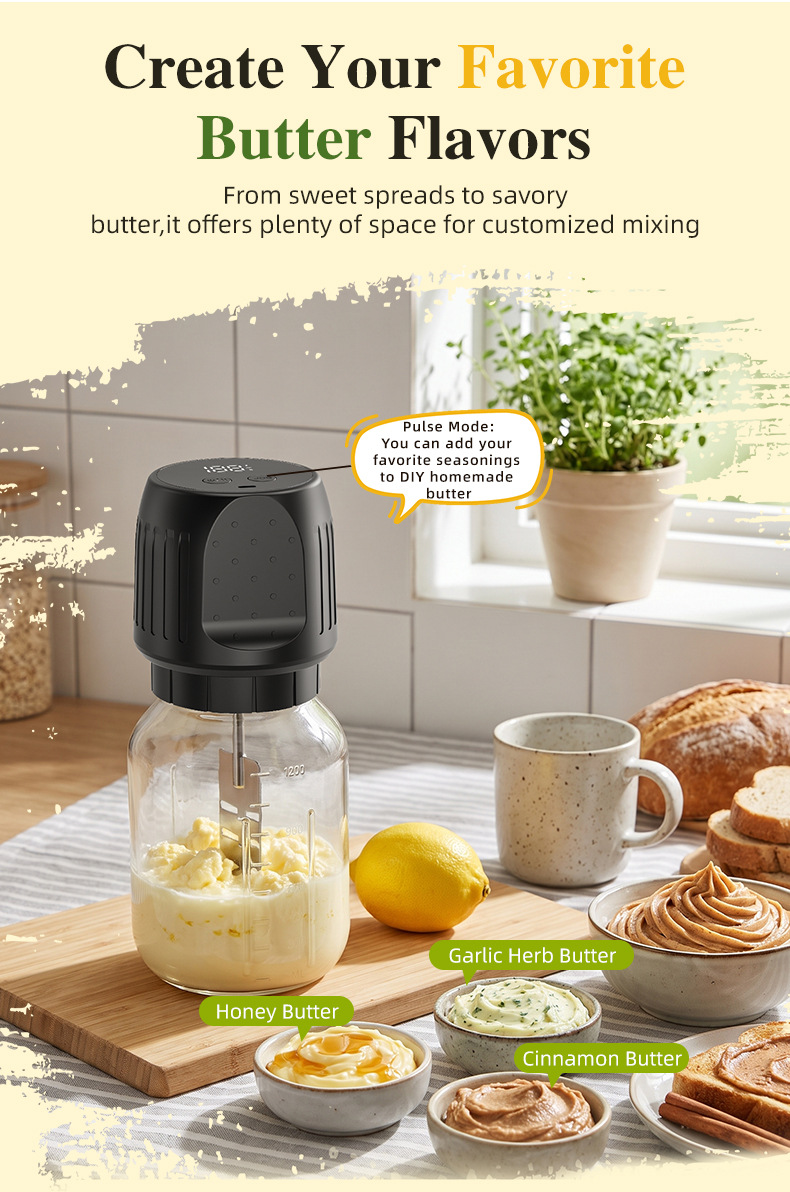 1.5L Butter Mixer Amazon Best Seller Electric Mixer Kitchen Breakfast Large Capacity Butter Mixer