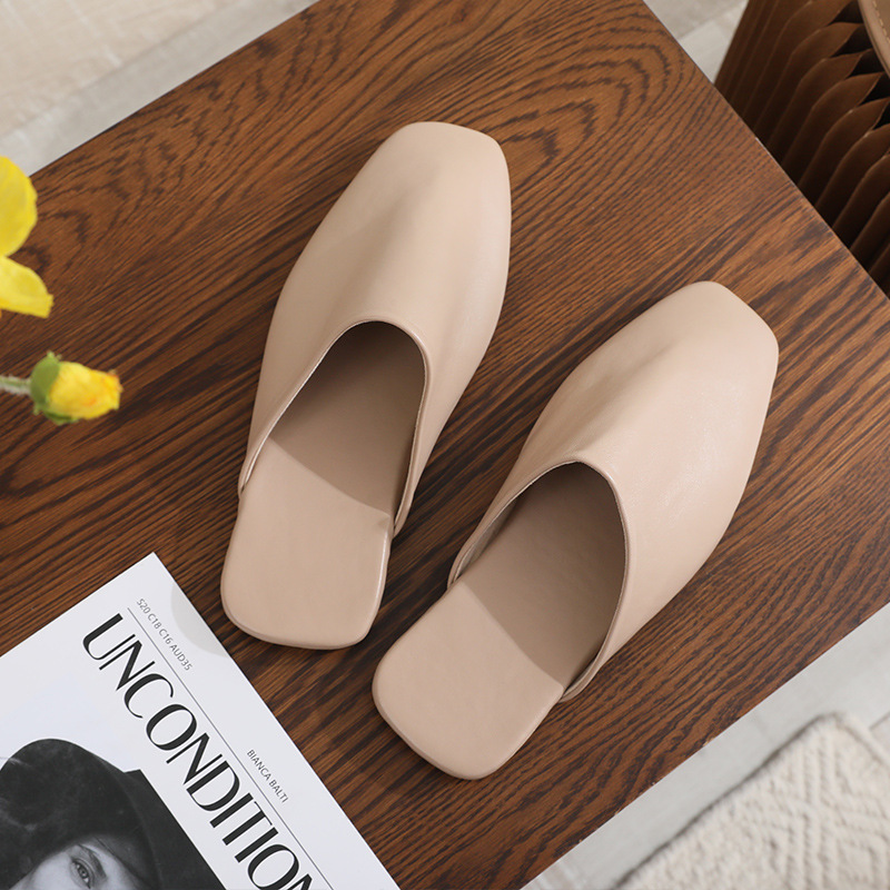 Home Slippers Spring New Arrival Sheepskin Fashionable Couples Comfortable Breathable Outdoor Solid Color Men's and Women's Non-Slip Indoor Shoes