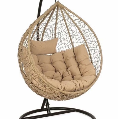 Silla Mecedora Colgante Doble con Estructura Metálica, Móvil y Reclinable, para Parque y Balcón image 5