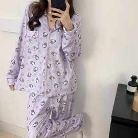 秋冬新款海岛绒可爱女睡衣家居服