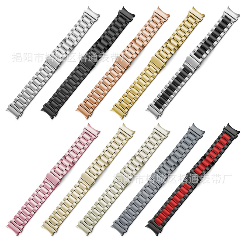 Para Galaxy watch Ultra/7/6/5 banda de acero 40/42/43/44/45/46/47 cuentas sólidas