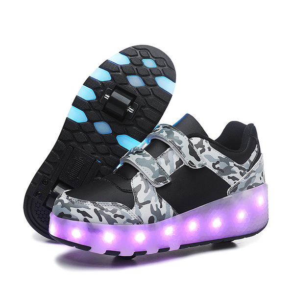 children's dual wheel invisible trend skates for boys for students
