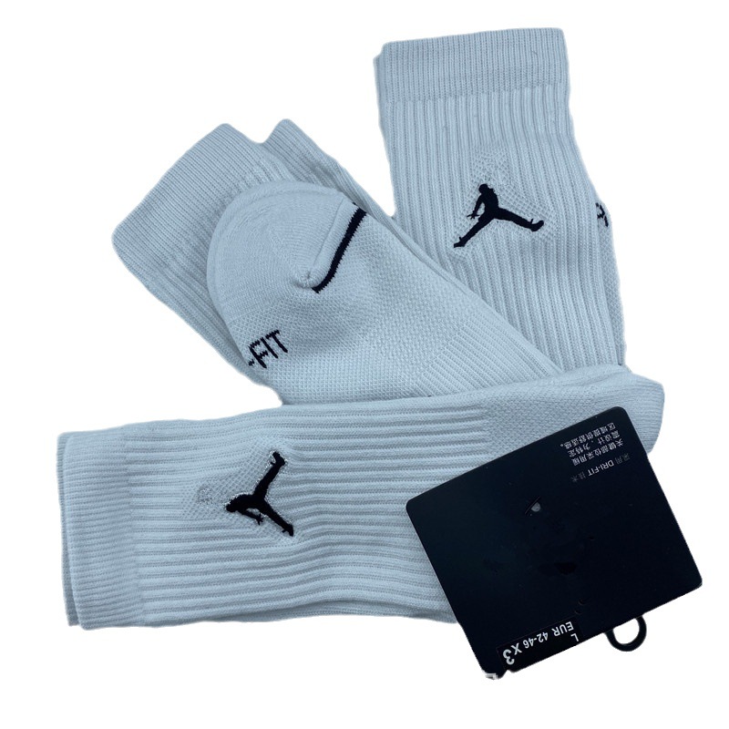 Calcetines de comercio exterior bordado volador AJ calcetines de baloncesto calcetines deportivos de media altura calcetines de correr para hombres toalla inferior Elite calcetines al por mayor