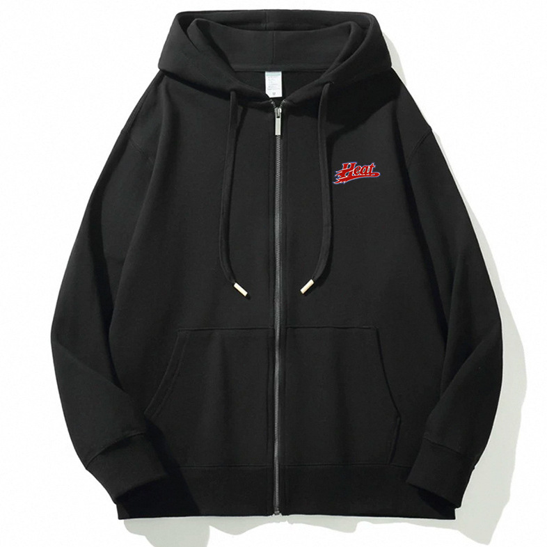 Special Offer Clearance Casual Style Black Hooded Zipper Sweatshirt Men's Fleece Thickened Pocket Jacket Versatile Cardigan
