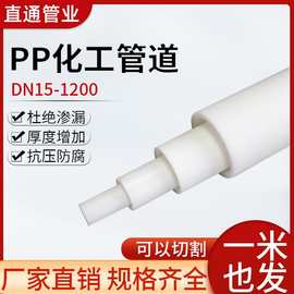 PP管化工管道聚丙烯排水管塑料管硬frpp管材工业下水管大口径管子