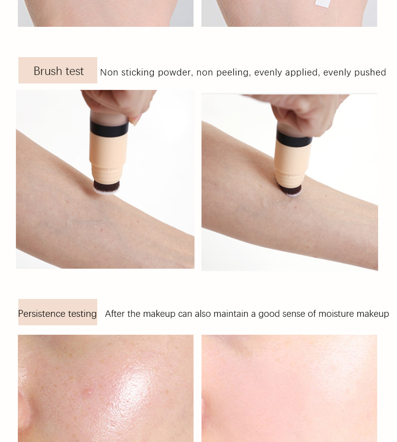The new matte double-headed foundation is oil-control, brightening, concealing, long-lasting, breathable and comes with a brush undefined