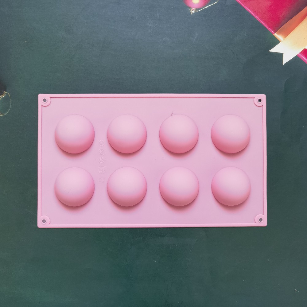 8 pequeñas semicirculares 433 molde de silicona para pastel de chocolate molde de pan herramientas de horneado