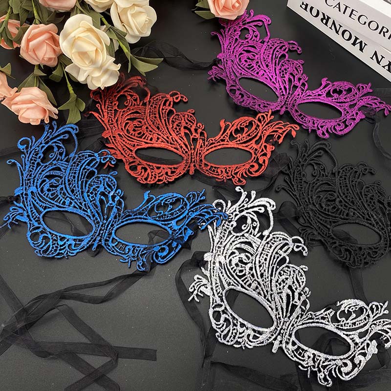 Pop Halloween Jazz Fairy Half-Face Head Plate Plastic Duro Grabado Party Half-Face Mask