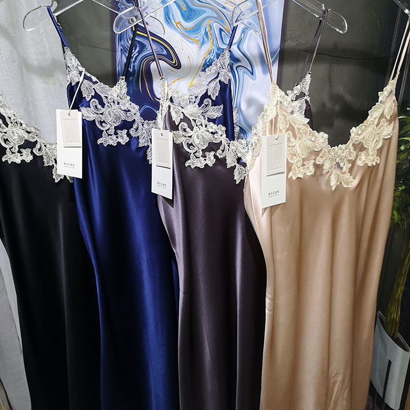 LP Heavy 19mm Silk Slip Skirt Mid-length Inner Base Slip Top Dress Women's Pajamas Home Wear