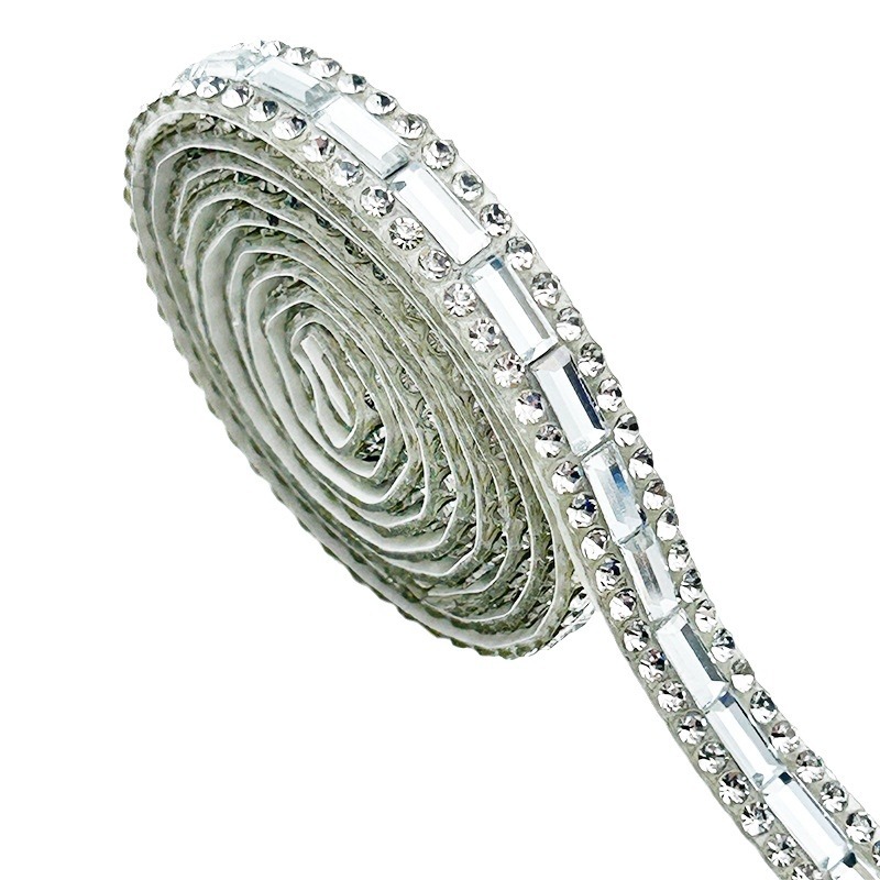 Transfronterizos 3 * 7mm vidrio de diamante adhesivo autoadhesivo parche de decoración automotriz diy accesorios de joyería de diamante