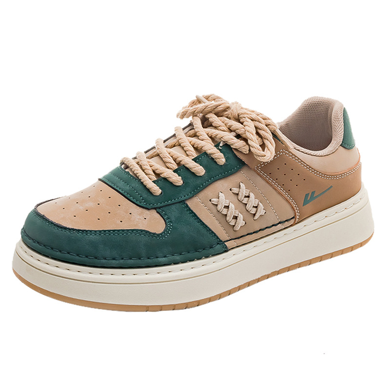 Zapatos de plataforma con sentido de diseño de retroceso, zapatos casuales de alta gama simples y versátiles, hombres y mujeres, el mismo color a juego, zapatos de pareja transpirables