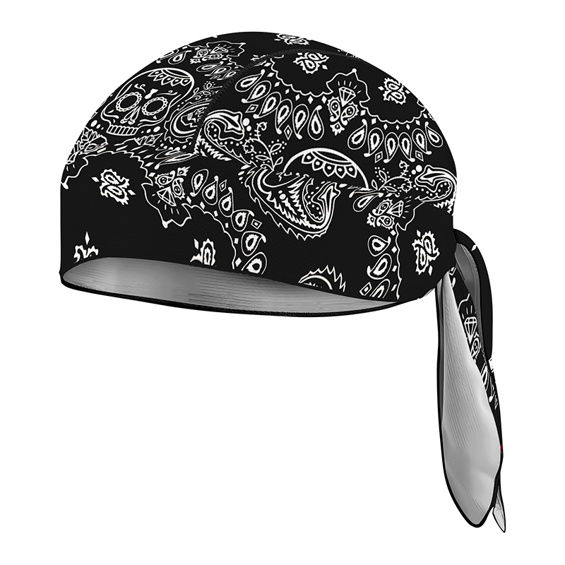 Afsa Bicycle Pirate Hat Sun Protection Ice Silk Men's Summer Sweat-Absorbent Breathable Harley Headscarf Dynamic Cycling Cap for Women