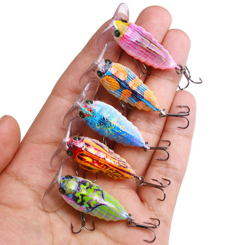 Cicada fake bait set, Luya bait, freshwater hard bait, silver carp, grass carp, carp, insect bionic bait, grasshopper bait, bass