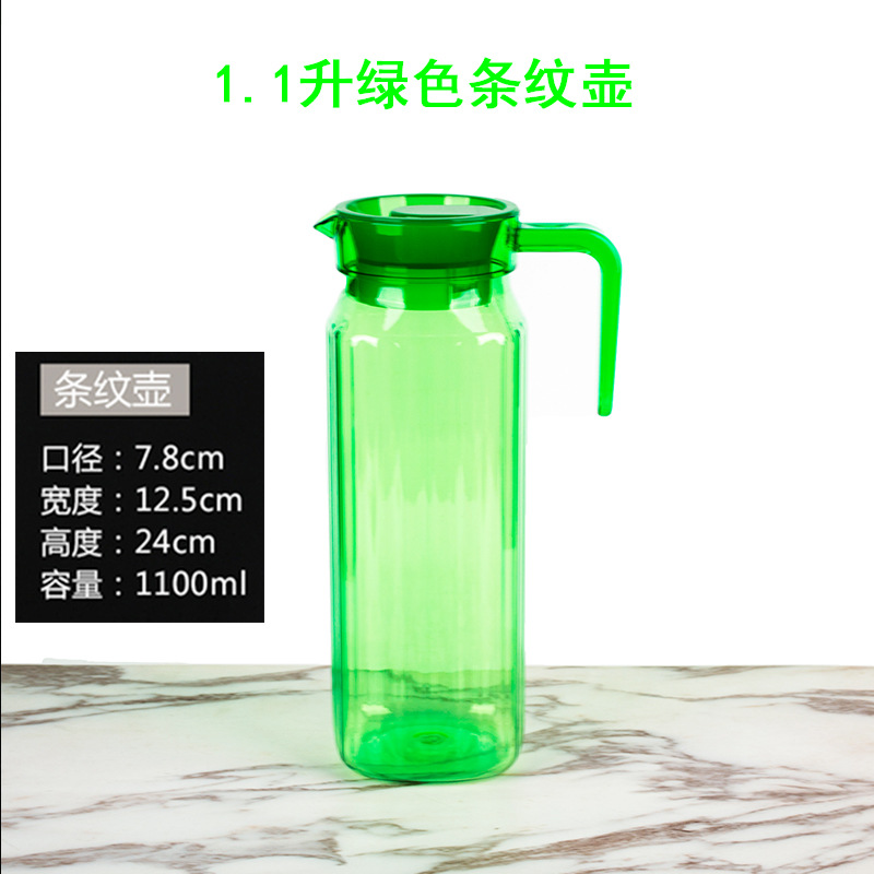 에메랄드 그린 1.1 L 녹색 줄무늬 냄비