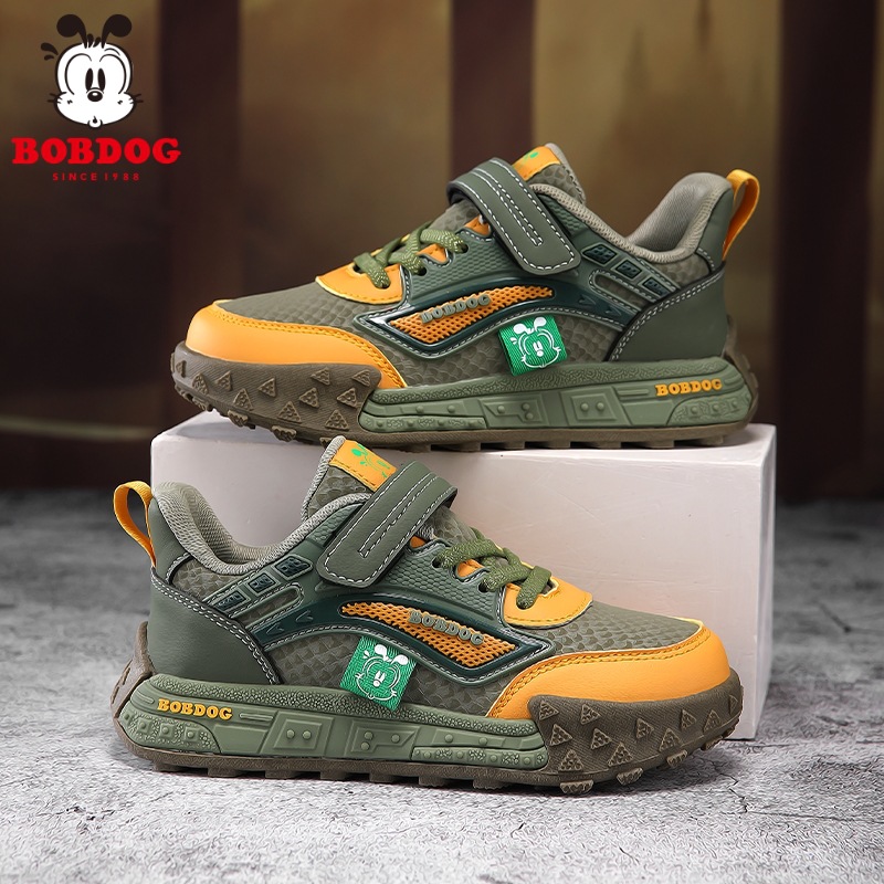 Babudou Children's Shoes New Model Boys' Sports Shoes Spring and Autumn Style Leather Waterproof Soft-Soled Children's Shoes Girls' Non-Slip Shoes