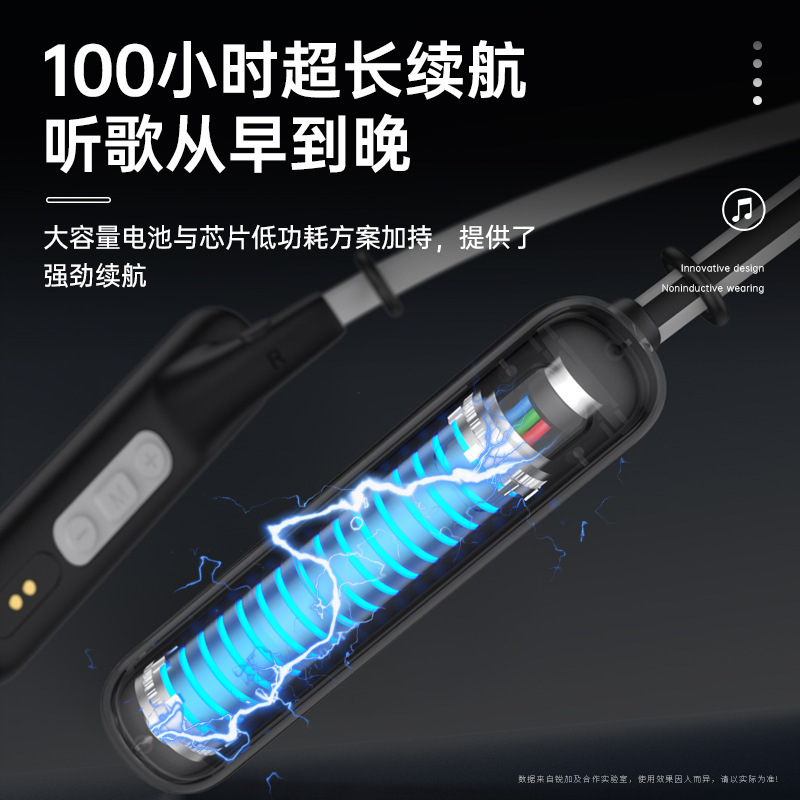 鋭加RG10新型2024無線bluetooth運動イヤホン首掛け大電力長航続騒音|undefined