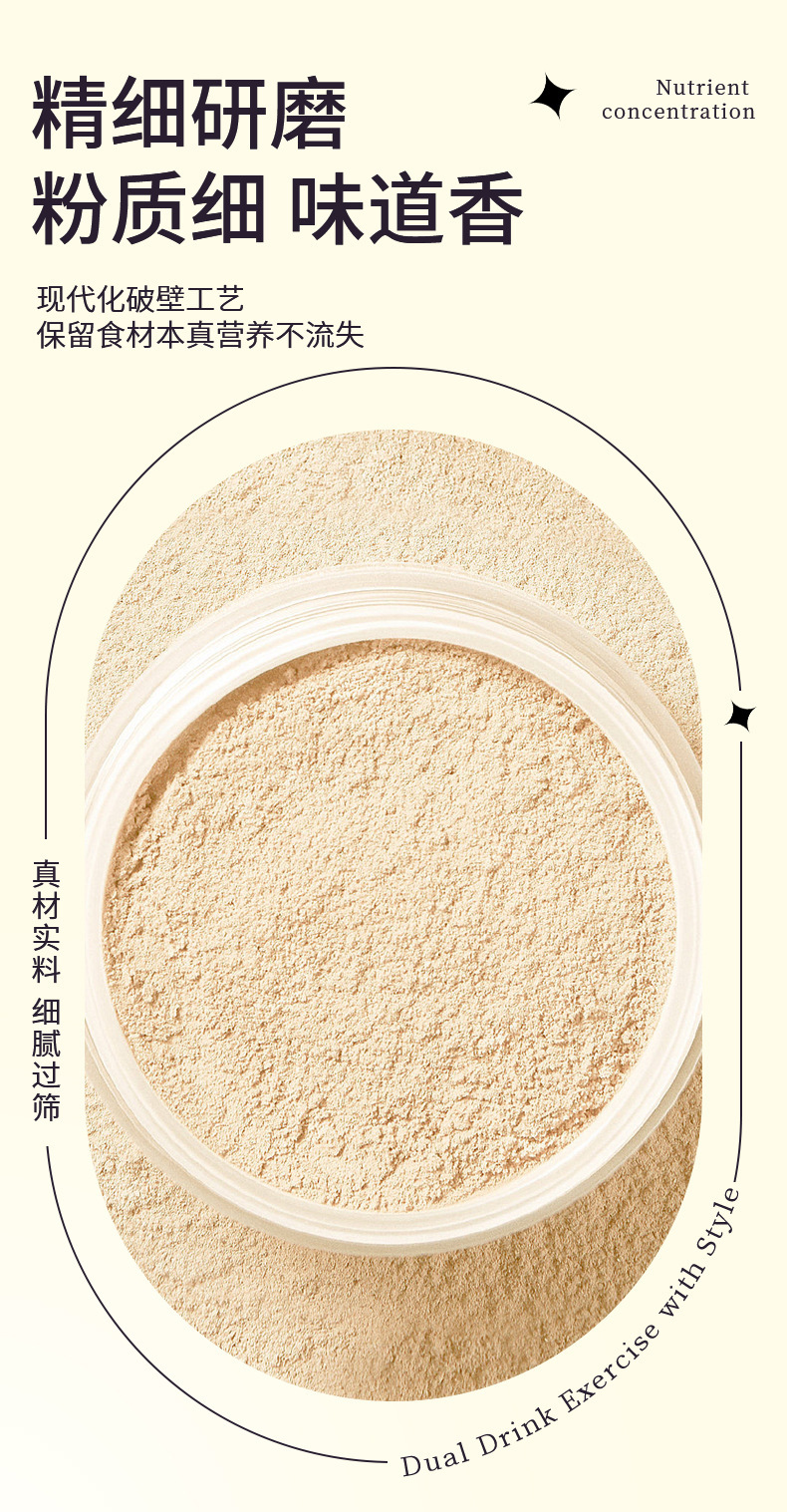 Premium Eight Treasures Powder with Hericium, Yam, Poria, Lotus Seeds, Coix Seed, Euryale Seed, Millet Health-Supporting Meal Replacement Powder Wholesale and Distribution