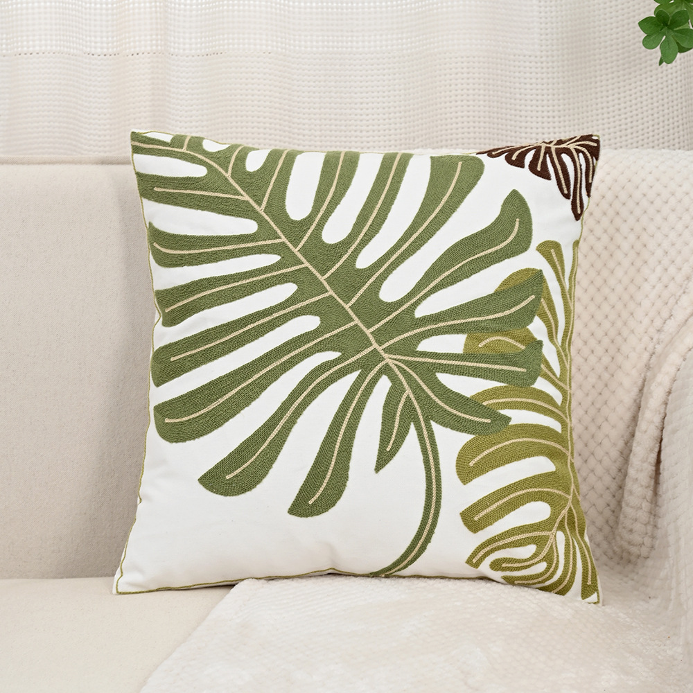 Nordic ins sala de estar toalla bordada sofá almohada cojín pequeño modelo fresco habitación almohada de respaldo de cabecera funda de almohada