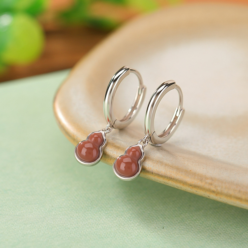 Bông tai bầu Fulu cổ điển bạc S925 dễ phối đồ — Kiểu màu bạc