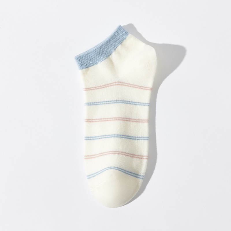 Nuevos calcetines de mujer de aspecto alto de estilo japonés de primavera y verano de algodón transpirable absorbente de sudor suave bajo-top Calcetines Bajos calcetines de mujer