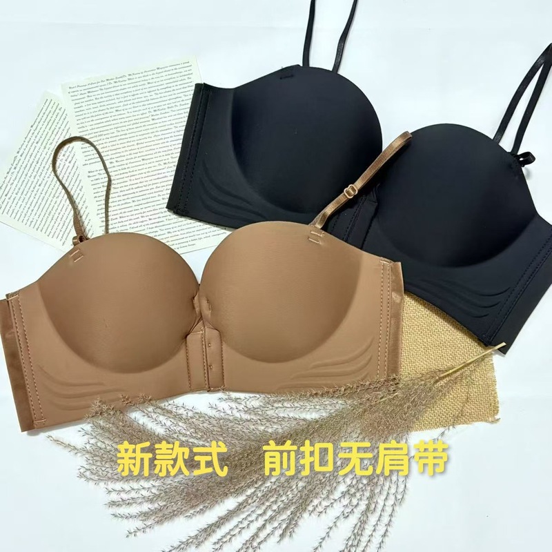 小さな胸の女性用ブラジャー、プッシュアップ効果で大きく見せかけ、滑り止め、美しい背中、シームレス、厚みのある、露出防止ブラジャー、ワイヤーなし、厚みのあるブラジャー|undefined