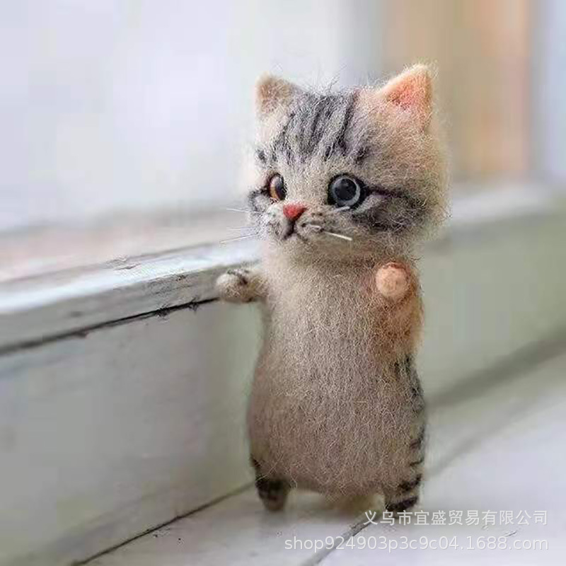 크로스 국경 새로운 귀여운 고양이 미니 장식 수지 장식품 디자인 장식 고양이 홈 세트 박제 고양이