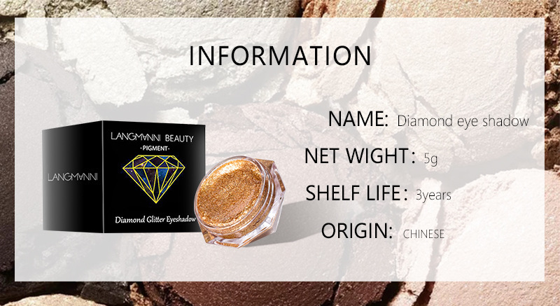Langmanni 6-color Diamond Pearlescent Liquid Eyeshadow, shining and dazzling eyeshadow liquid Eyeshadow cream in stock Application Scenario