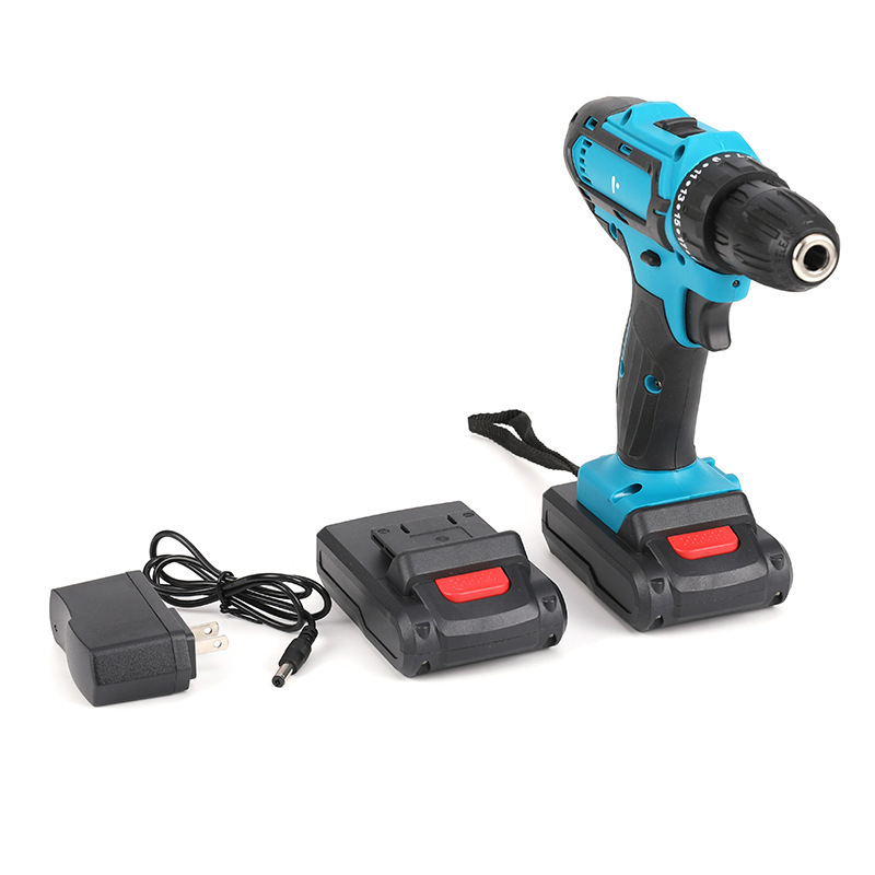 Taladro Eléctrico de 21V/10mm Personalizado de Fábrica OEM, Juego de Taladro de Impacto de Litio, Kit de Herramientas, Taladro Tipo Pistola