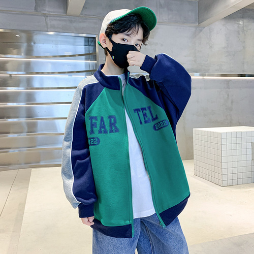 Spring and Autumn children's clothing, Korean style new children's suits, boys' jackets, street-friendly and handsome, middle-aged and older children's spring clothing, baseball uniforms, trendy
