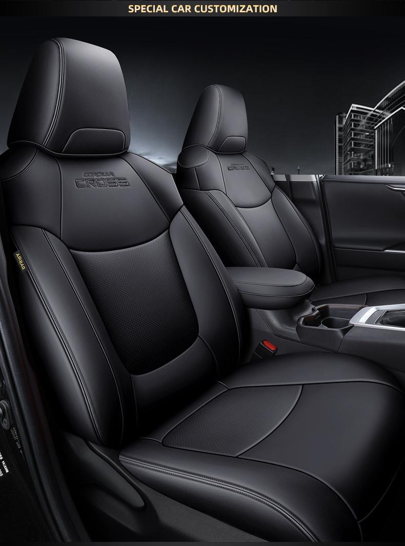 Toyota Corolla Cross seat covers, full-cover seat pads, 2022 model, all-season car seat cushions, special genuine leather seat covers