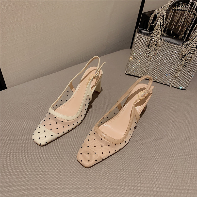 summer new square toe high-heeled shoes NSHU60382