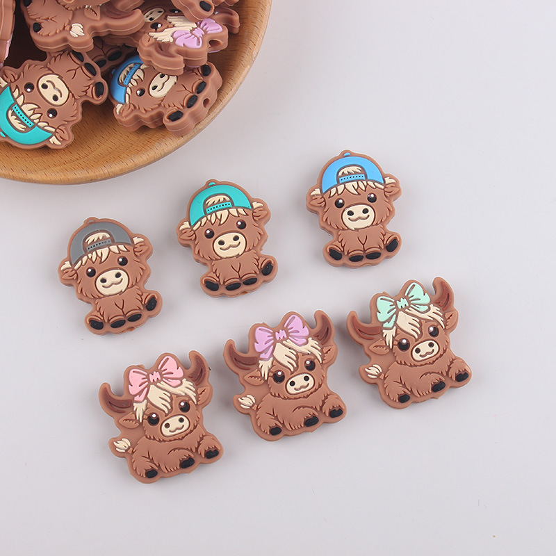 Nuevo estilo Yak Brothers cuentas de silicona dibujos animados cuentas sueltas joyas red creativa cadena de teléfono rojo di cuentas bolígrafo