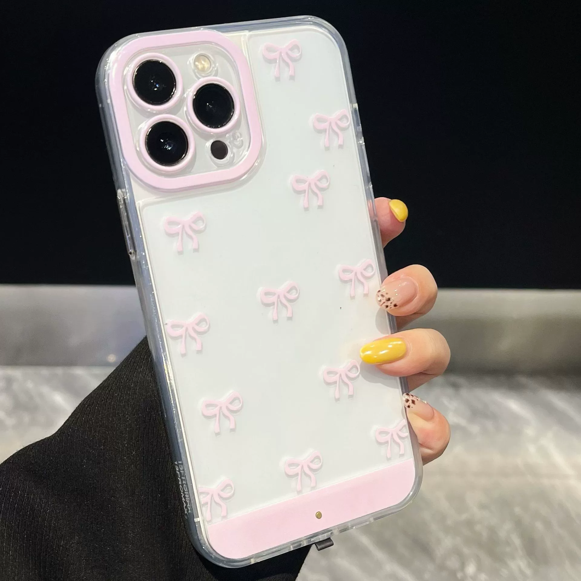 Чехол для телефона (Apple) iPhone 17/16/15/13/12/11/X, с бантом, противоударный