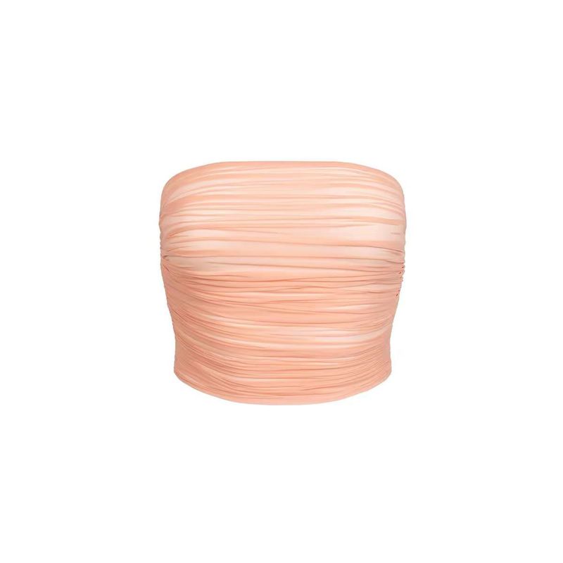 新商品 SKIMS MILKY SHEER CROPPED TUBE TOP チューブトップ プリーツストレッチトップベスト|undefined