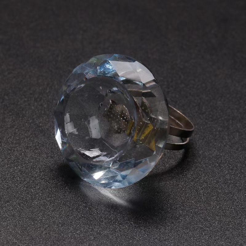 Suministro directo transfronterizo de pestañas, pegamento de plantación, soporte de anillo de cristal especial, soporte de anillo de pegamento de tamaño ajustable, soporte de anillo de pegamento