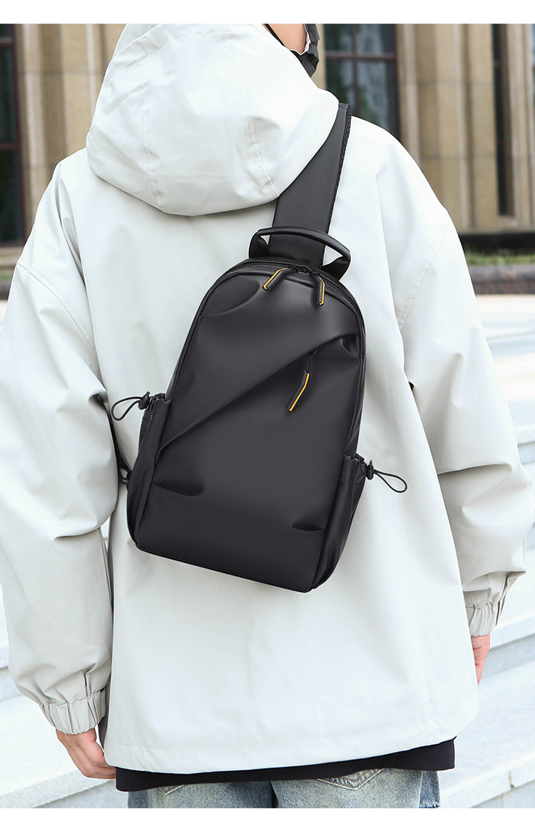 Outdoor Travel Leisure Sports Oxford Cloth Anti-splashing Tide Brand Multi-functional Men's Messenger Breast Bag_voghion.com