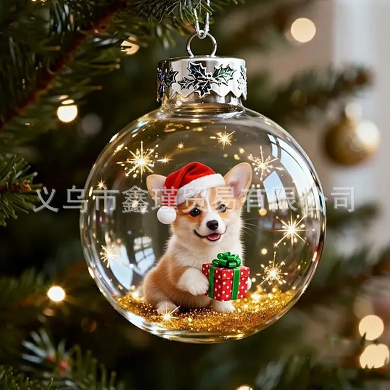 Nuevo árbol de Navidad acrílico colgante de decoración Nature 's Birds Crystal Glass O