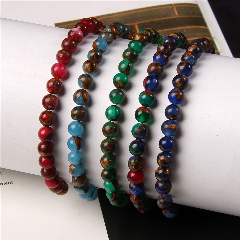 Mode Couleur Unie La Pierre Naturelle Perlé Bracelets display picture 2