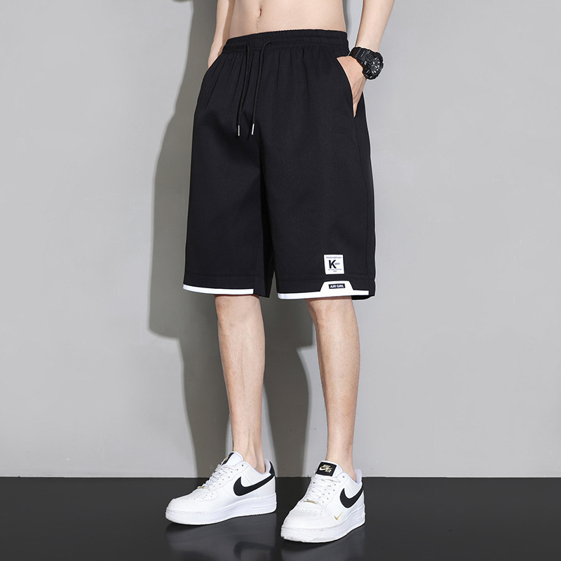 Ice Silk Shorts Men's Summer 2025 New Quick-drying Beach Pants Five-point Pants Loose Casual Sports Pants