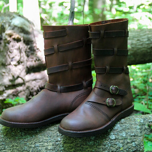 Amazon Independent Station Cross-Border Foreign Trade New European and American Viking Medieval Renaissance Men's Large Size Boots