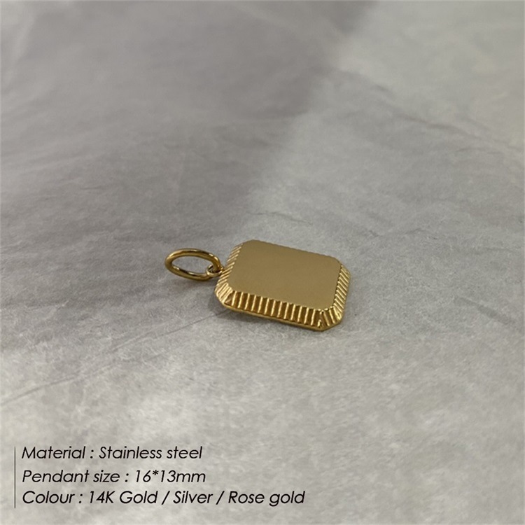 6g Weight Pendant Jewelry Making Type 16*13mm Jewelry Making Size DIY Jewelry Accessories Classification 1 Piece Quantity Titanium Steel Material Card, Customization Laser Engraving Pattern Plating Design Basic, Simple Style Style 1 Piece 16*13mm Titanium Steel Card Customization Laser Engraving Pendant DIY Jewelry Accessories 1