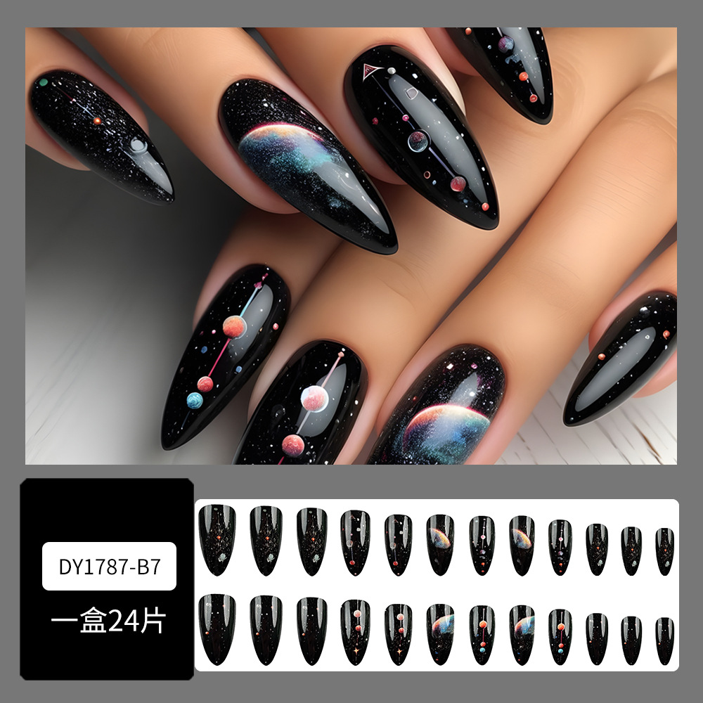Puntas de uñas postizas de estilo europeo y americano, piezas de uñas desmontables de longitud media, uñas usables, puntas de uñas puras y elegantes.