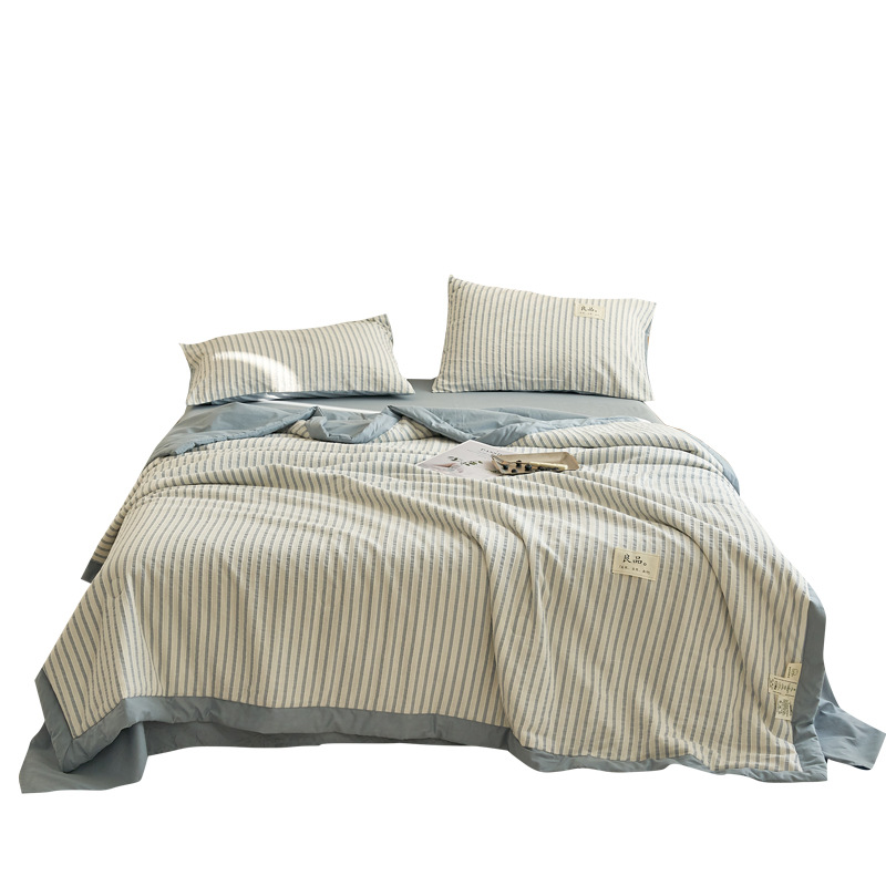 Edredón fresco de verano de algodón Edredón de aire acondicionado lavable a máquina individual dormitorio de estudiantes edredón fino de verano edredón de verano de algodón puro