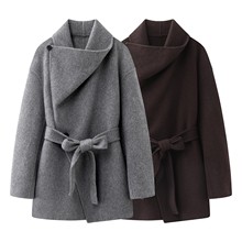 2025秋冬新款时尚设计感双面毛呢外套大衣女AR234129