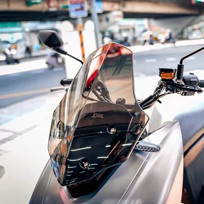 Suitable for Sanyang Mamba 150 Modified Windshield, Mamba 158 Front Windshield Accessories, Mmbcu150 Front Windshield Accessories (Motorcycle front windshield) - grey