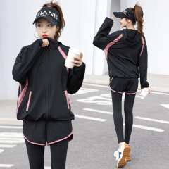 Women's Plus Size Loose Yoga Long Sleeve Autumn Fitness Anti-Aging Running Set Morning Running Outdoor Fitness Clothes